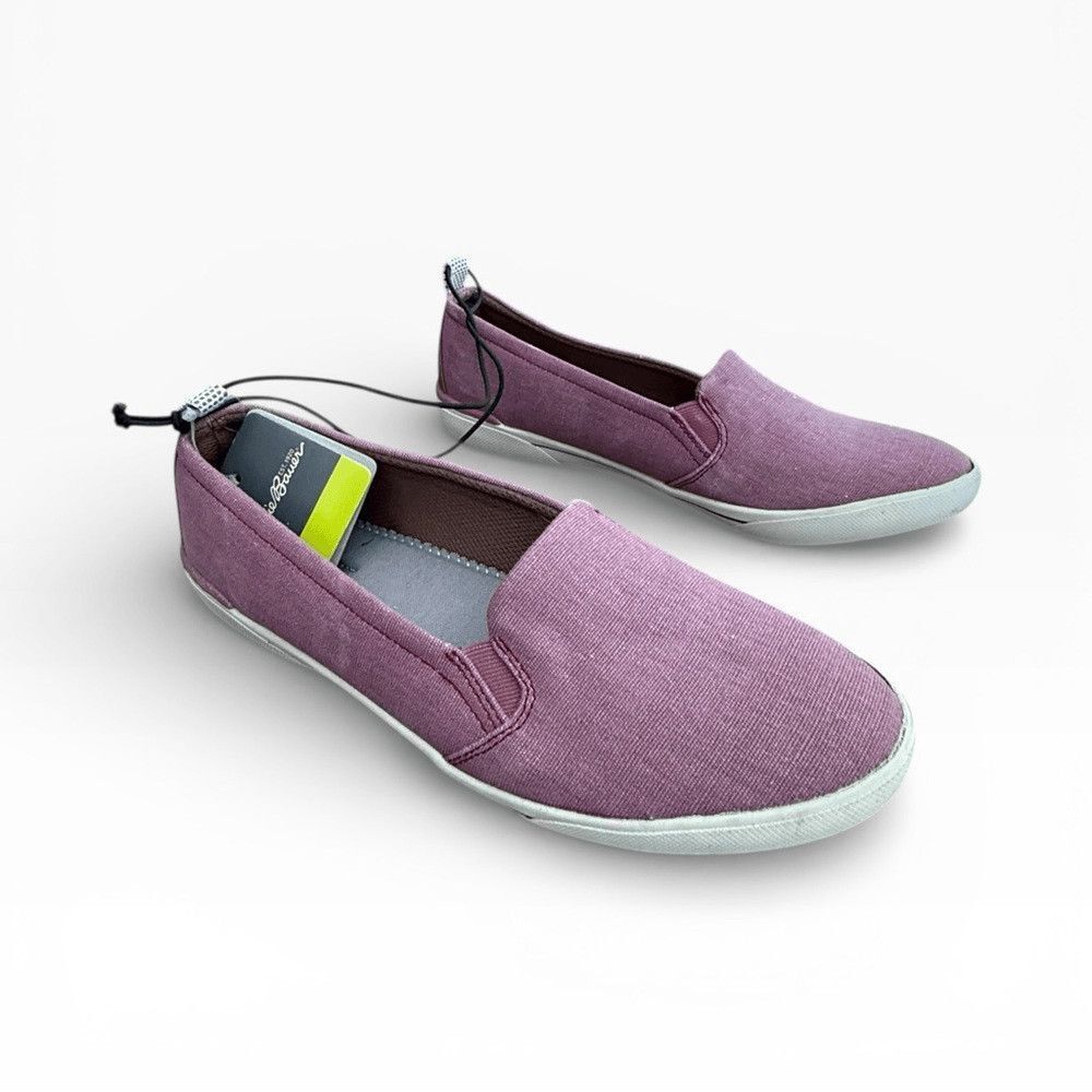 Eddie Bauer Purple Pink Canvas Slip On Sneakers Women's size 8.5 New with Tags